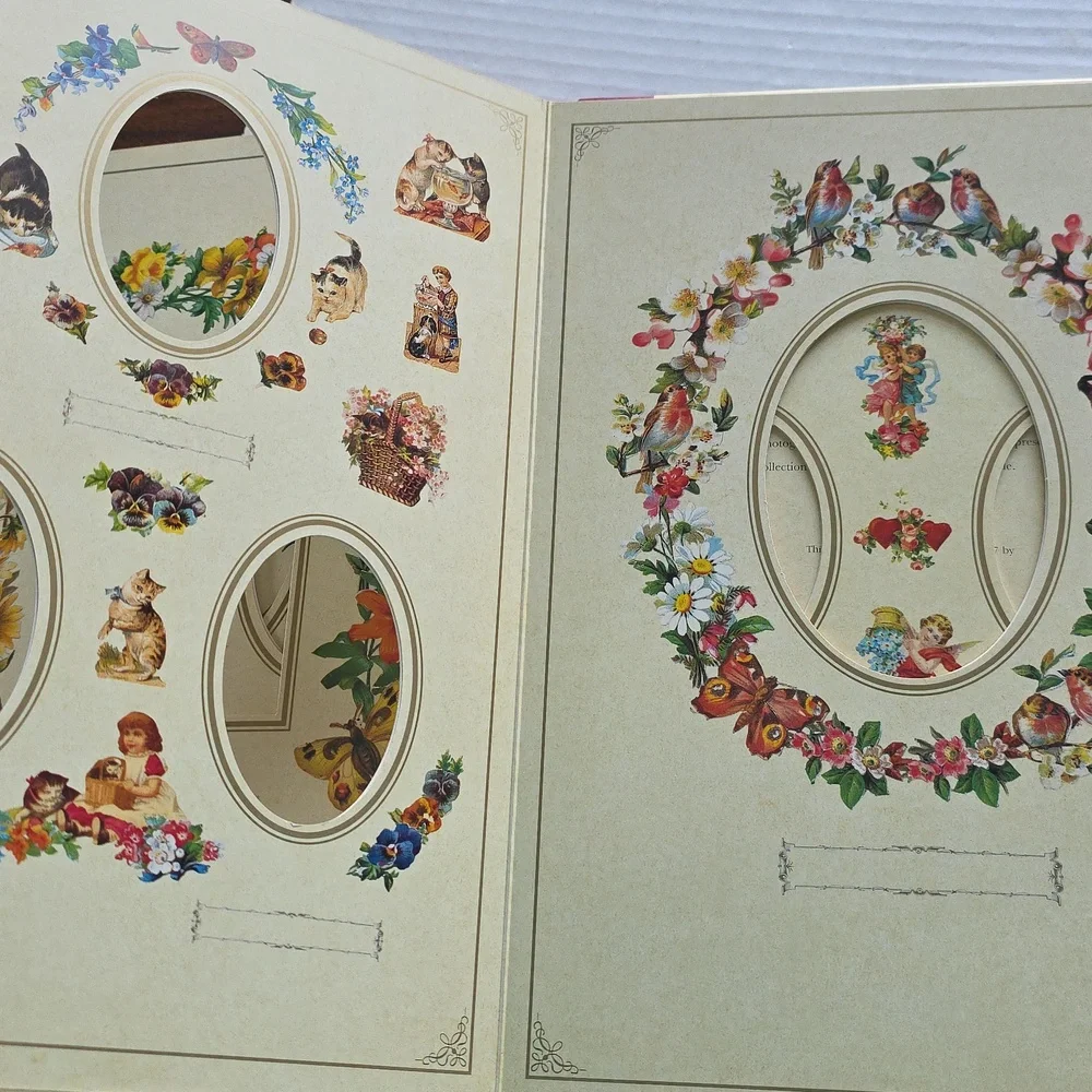 Victorian Style Floral Photograph Album 1997  Vintage Scrapbook Inspired 8.5x11